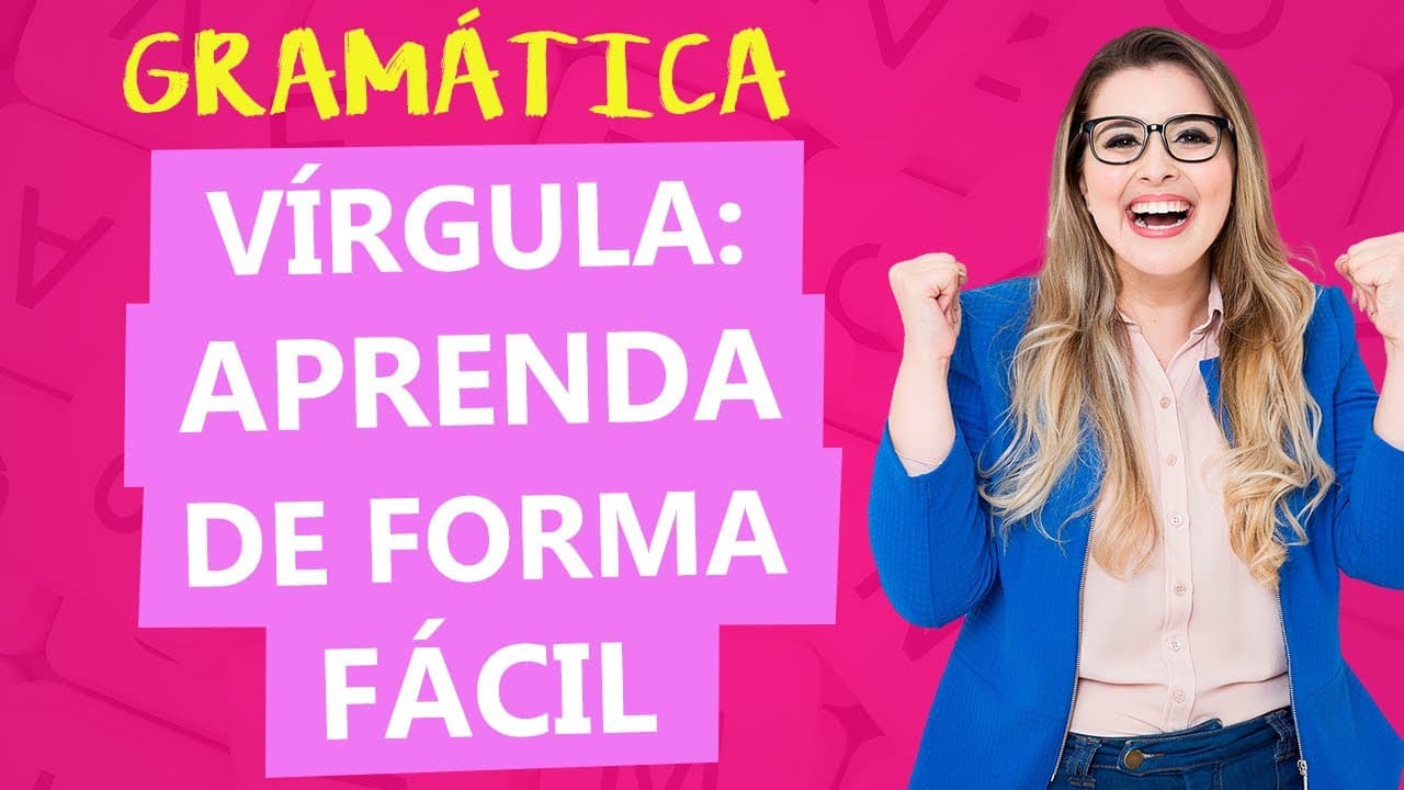 Thumbnail: USO DA VÍRGULA: 5 REGRAS BÁSICAS E PRÁTICAS - Profa. Pamba