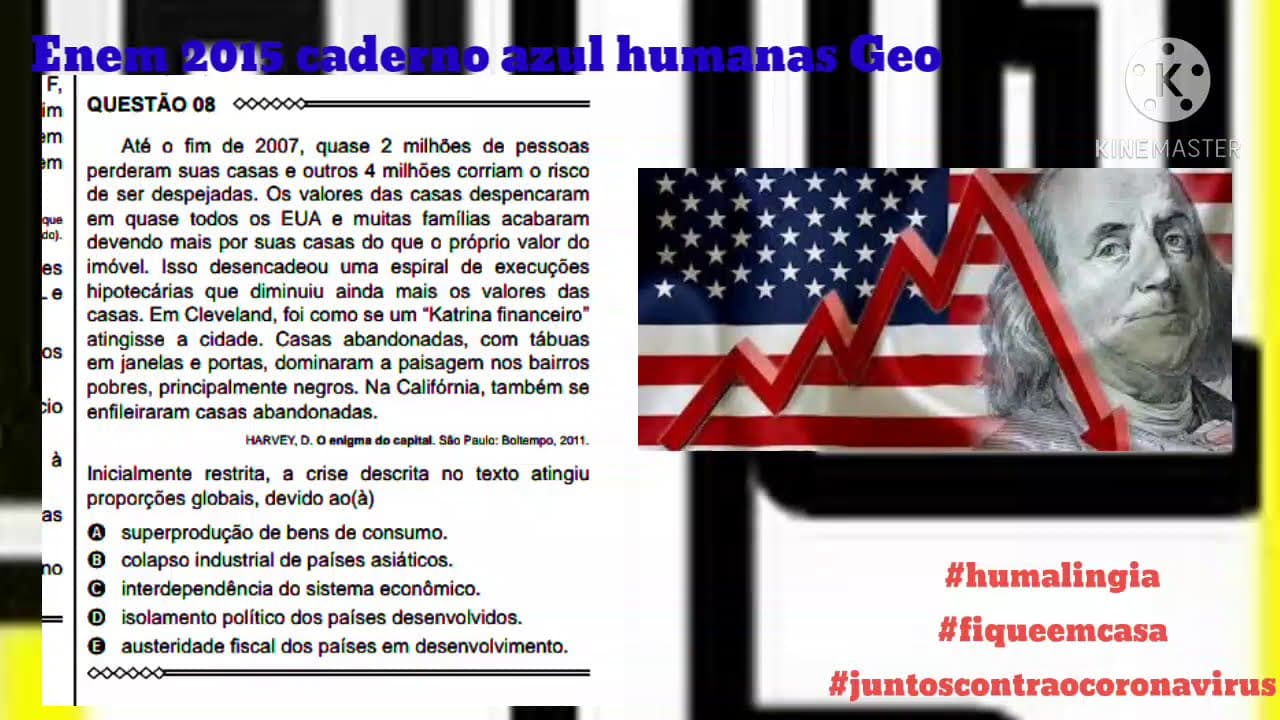Thumbnail: Questão 8 Enem 2015 caderno azul humanas geografia