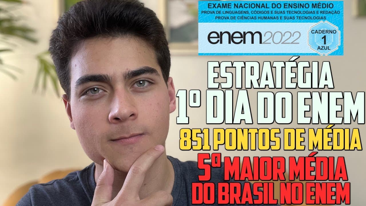 Thumbnail: Minha ESTRATÉGIA DE PROVA para o 1º DIA DO ENEM