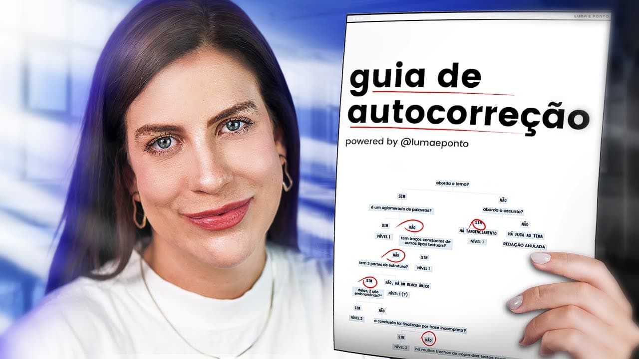 Thumbnail: O guia das 5 COMPETÊNCIAS da REDAÇÃO do ENEM 2024