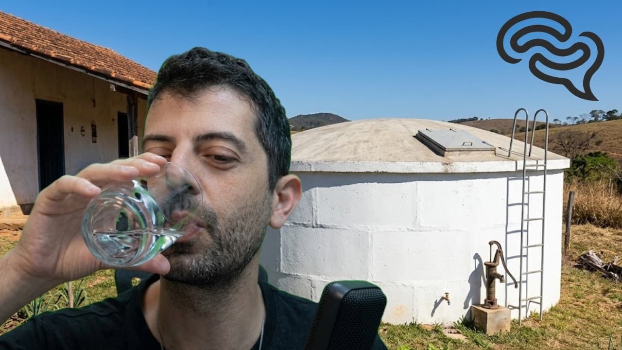 Thumbnail: ENEM 2023 - Q146 - A foto mostra a construção de uma cisterna destinada ao armazenamento de água.