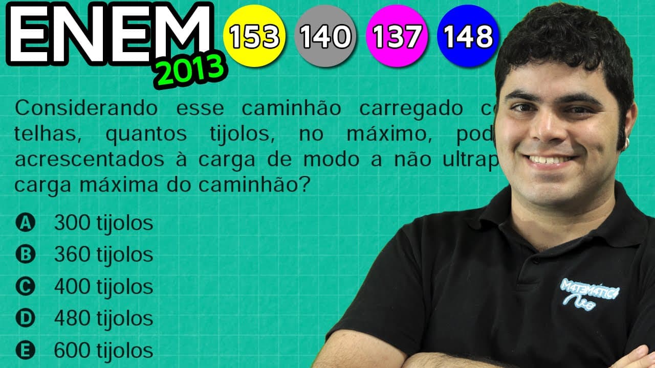 Thumbnail: ENEM 2013 Matemática #13 - Proporção entre o Peso de Duas Grandezas
