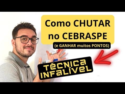 Thumbnail da aula: Descubra o SEGREDO do CEBRASPE - DUAS técnicas de CHUTE para CONCURSOS da banca [ATUALIZADO 2025]