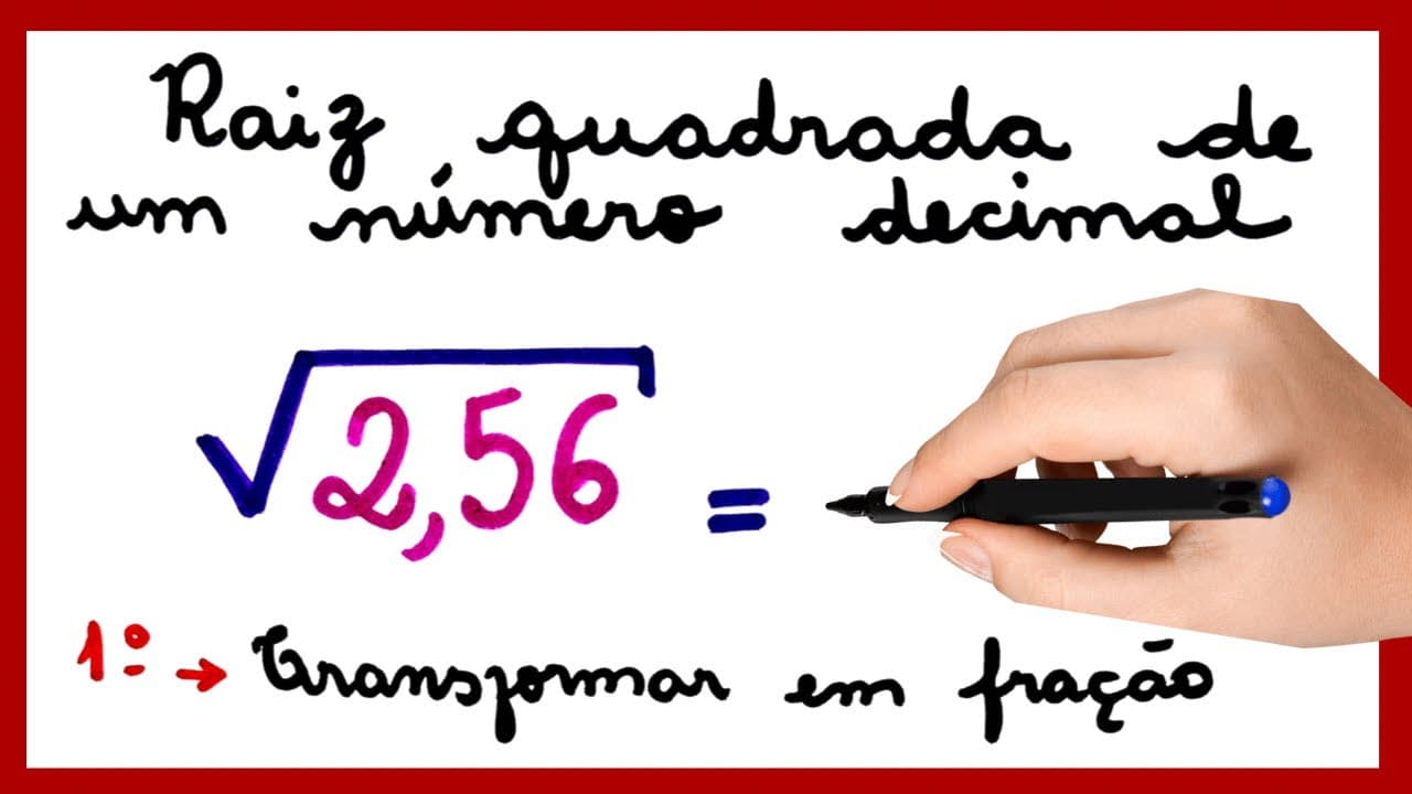 Thumbnail: RAIZ QUADRADA DE 2,56. A MAIORIA ERRA, MAS VOCÊ VAI ACERTAR!!!