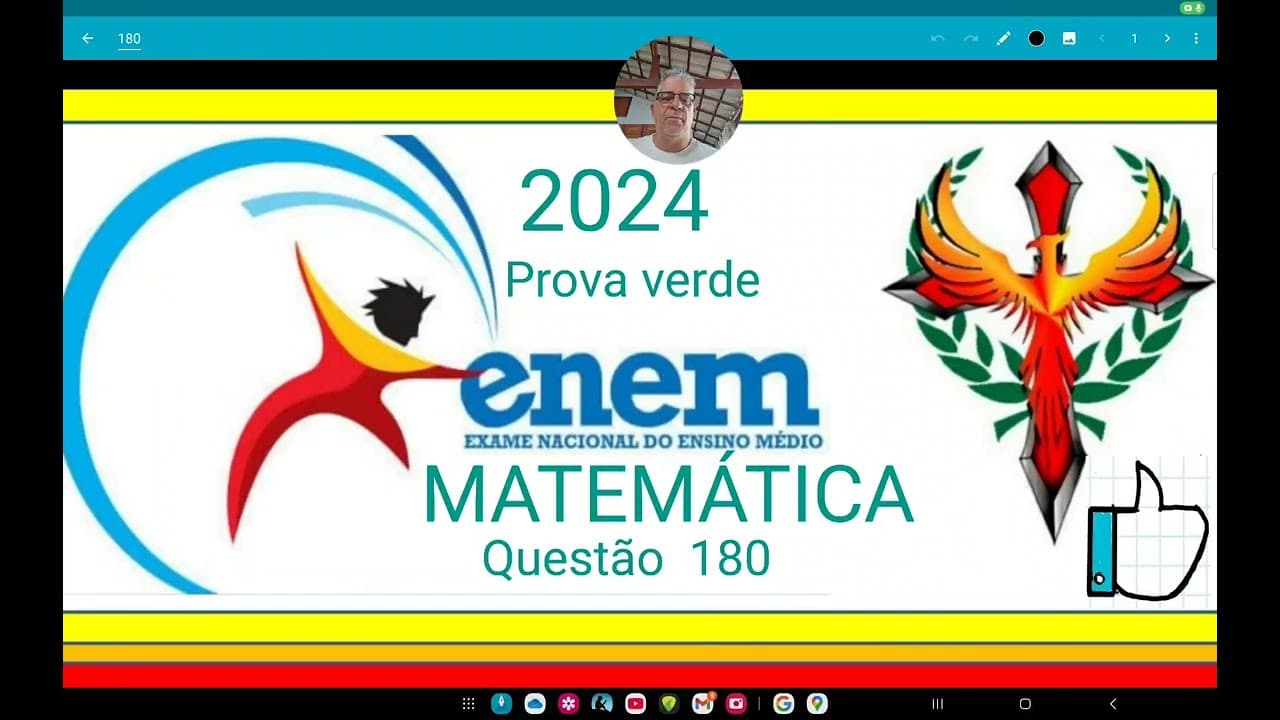 Thumbnail: ENEM 2024 MATEMÁTICA questão 180,Um tanque, em formato de paralelepípedo reto retângulo, tem em seu