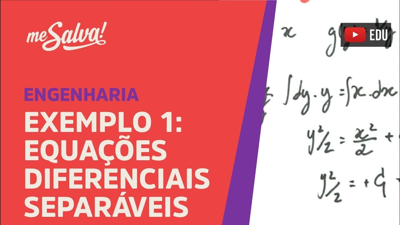 Thumbnail: Me Salva! Equações Diferenciais Separáveis - Teoria e exemplo