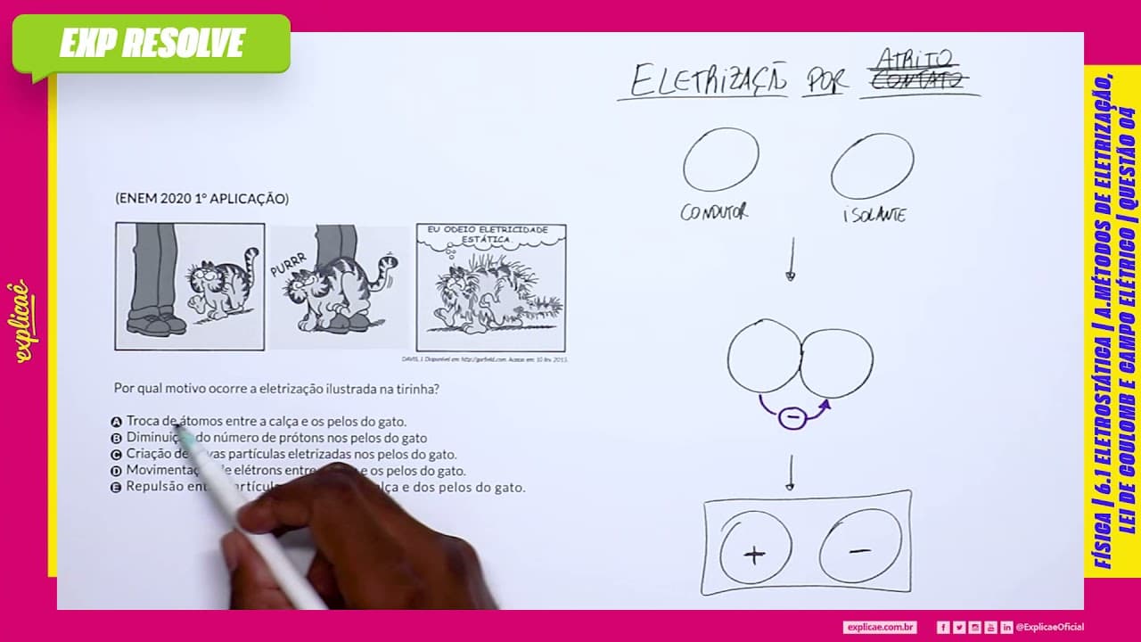 Thumbnail: POR QUAL MOTIVO OCORRE A ELETRIZAÇÃO (...) | MÉTODOS DE ELETRIZAÇÃO, LEI DE COULOMB E CAMPO ELÉTRICO