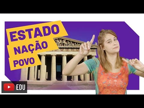 Thumbnail da aula: O que é Estado, Nação, Território, Povo e População? | Série: Educação Política