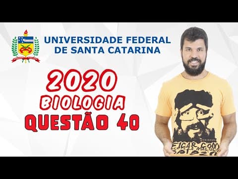 Thumbnail da aula: UFSC 2020 - Questão 40 - Um professor de Biologia elaborou um modelo didático utilizando apenas pape