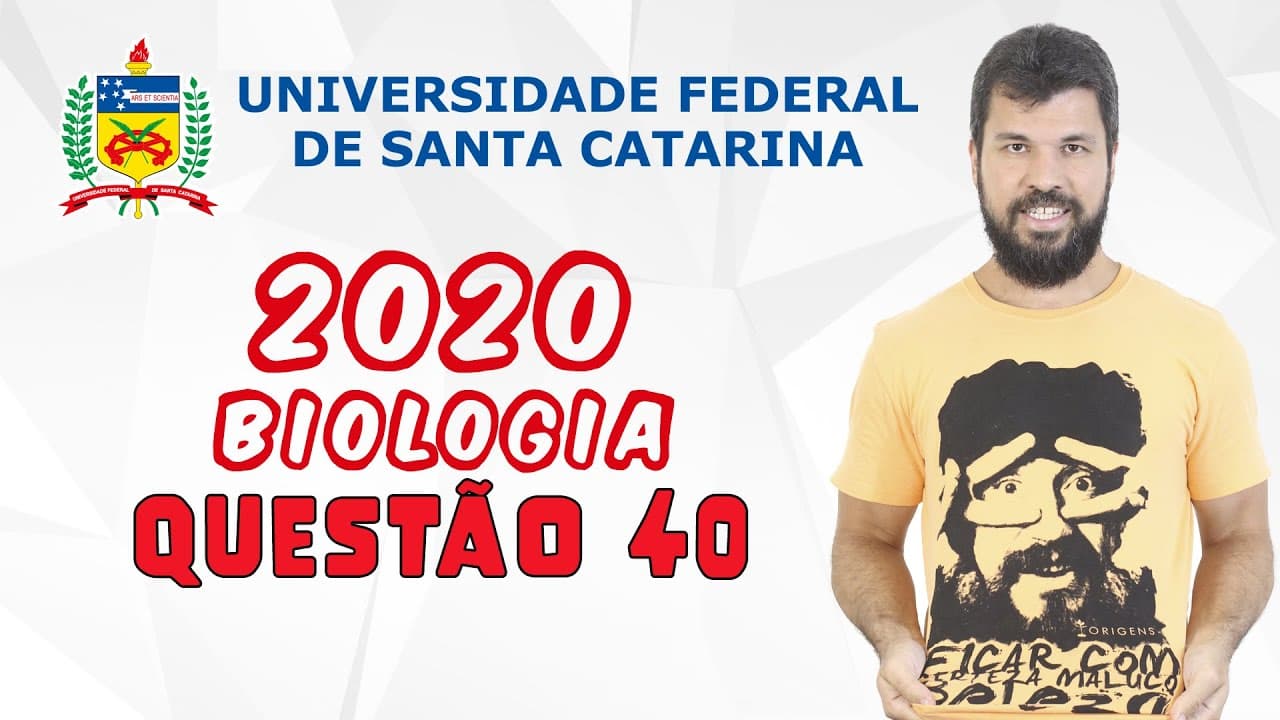 Thumbnail: UFSC 2020 - Questão 40 - Um professor de Biologia elaborou um modelo didático utilizando apenas pape