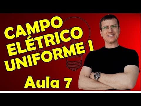 Thumbnail da aula: CAMPO ELÉTRICO UNIFORME I - ELETROSTÁTICA - AULA 7 - Prof.  Marcelo Boaro