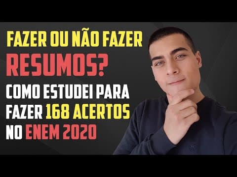 Thumbnail da aula: COMO EU FAZIA RESUMOS PARA O ENEM - MÉTODO DE ESTUDO E DE REVISÃO