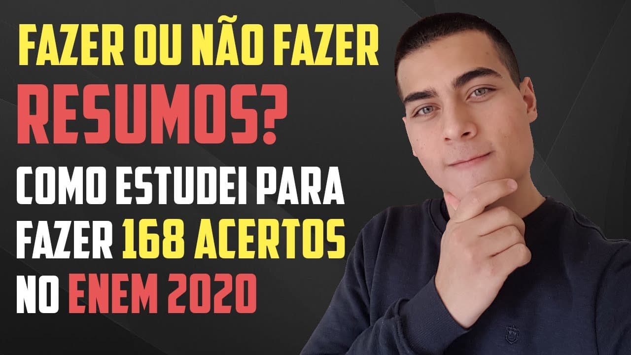 Thumbnail: COMO EU FAZIA RESUMOS PARA O ENEM - MÉTODO DE ESTUDO E DE REVISÃO