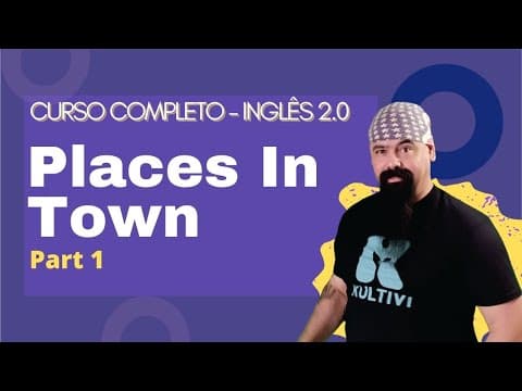 Thumbnail da aula: Places in Town - Part 1 (Lugares na Cidade) | Inglês 2.0