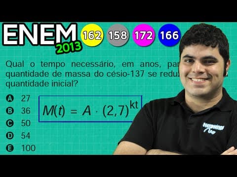 Thumbnail da aula: ENEM 2013 Matemática #31 - Função Exponencial, Logaritmo e Porcentagem (com truque)