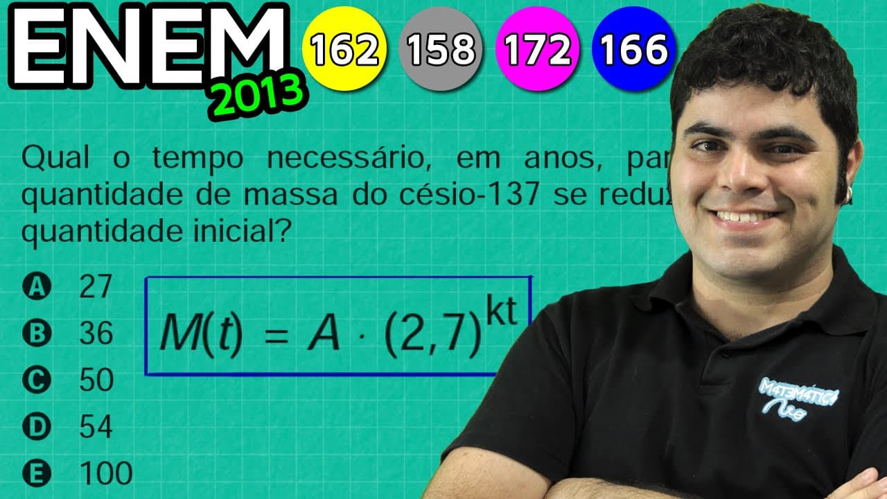 Thumbnail: ENEM 2013 Matemática #31 - Função Exponencial, Logaritmo e Porcentagem (com truque)