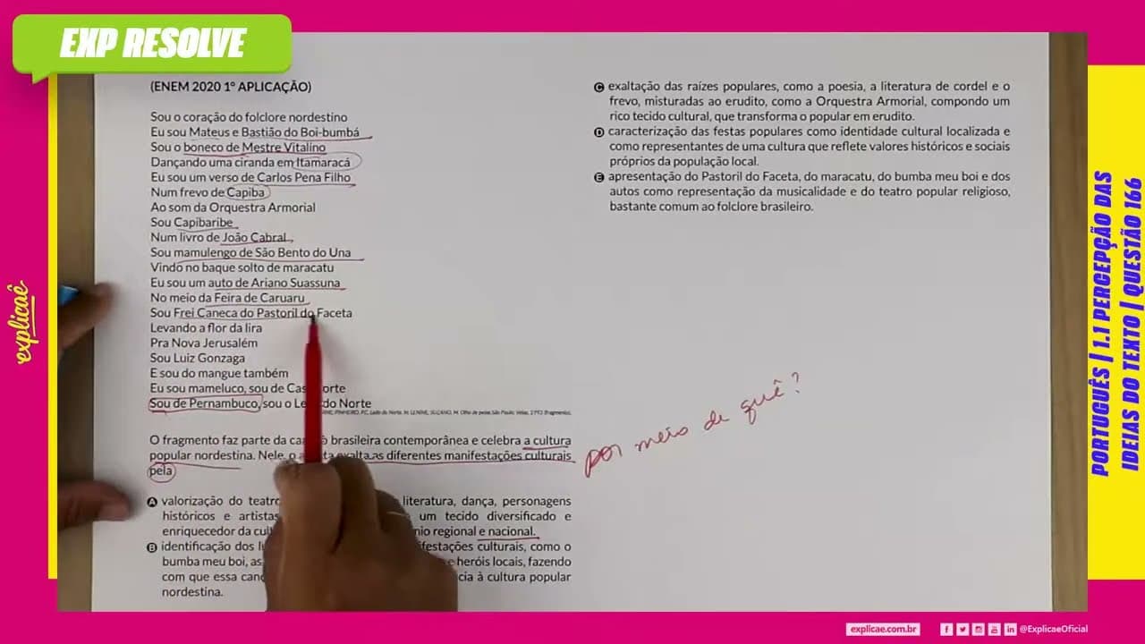 Thumbnail: SOU O CORAÇÃO DO FOLCLORE NORDESTINO EU SOU MATEUS E BASTIÃO DO(...) | PERCEPÇÃO DAS IDEIAS DO TEXTO