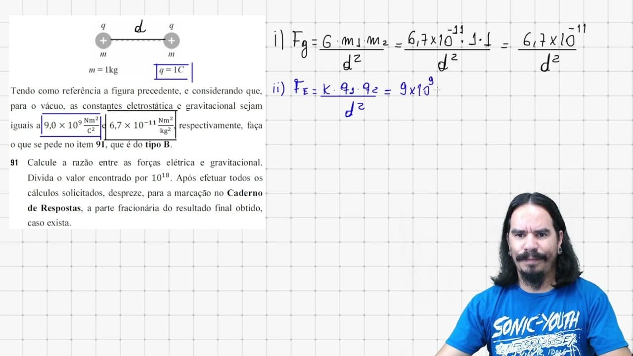 Thumbnail: 🔵 O SEGREDO ENTRE A LEI DE COULOMB E LEI DA GRAVITAÇÃO UNIVERSAL⚡🔄🌍 | Questão do PAS UnB Resolvida!