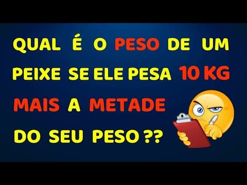 Thumbnail da aula: 😱 O PESO NÃO É 15 KG !!!  DESAFIO QUE MAIORIA AINDA ERRA!!.📚🚀