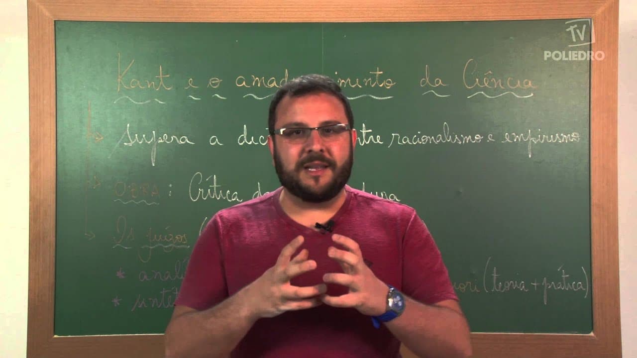 Thumbnail: Videoaulas Poliedro | Enem | Kant e o amadurecimento da Ciência