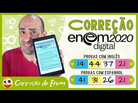 Thumbnail da aula: [CORREÇÃO DO ENEM] Questão 14 - Enem 2020 digital - Prova azul (inglês) ▷ Agora você vê