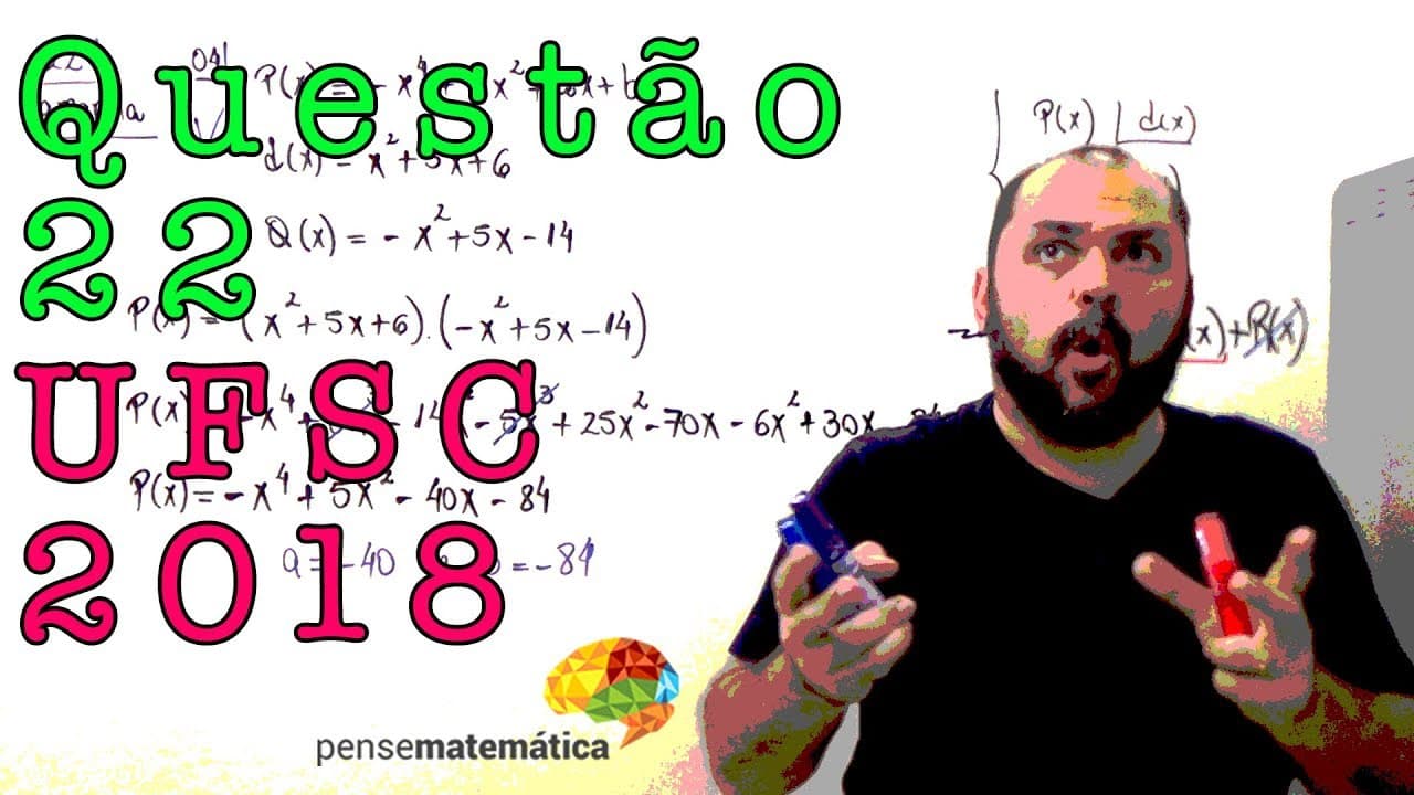 Thumbnail: Questão 22 UFSC 2018 de Matemática Resolvida
