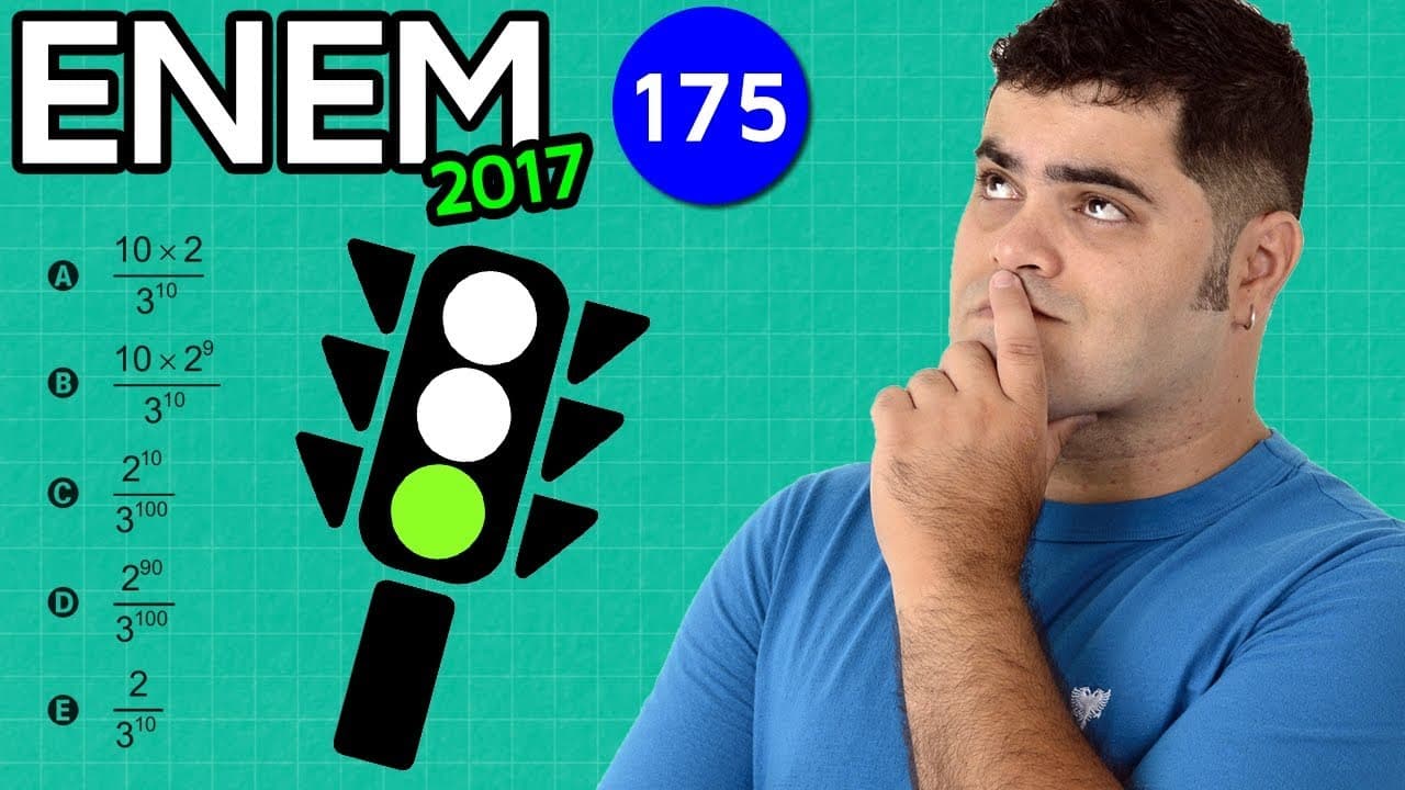 Thumbnail: 🔥 ENEM 2017 Matemática #40 👉 Probabilidade de Ver Um Semáforo Verde