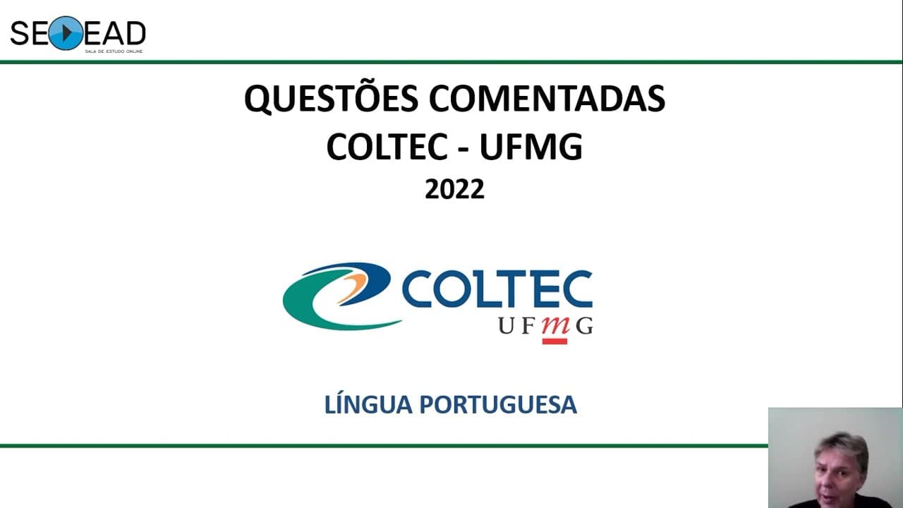Thumbnail: PORTUGUÊS   COLTEC   2022   QUESTÃO 01