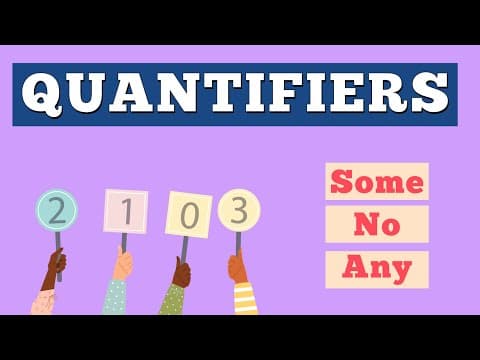 Thumbnail da aula: QUANTIFIERS: Como usar Some, No e Any para Expressar Quantidades em Inglês | INGLÊS PARA O ENEM