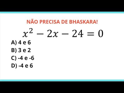 Thumbnail da aula: EQUAÇÃO DO 2 GRAU - Ninguém conhece esse método!