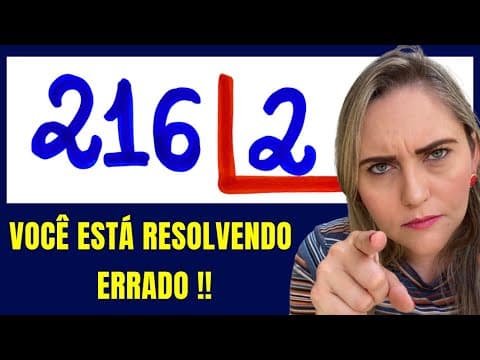 Thumbnail da aula: 🤯NUNCA MAIS ERRE DIVISÃO !! Matemática básica todo dia.📚🚀