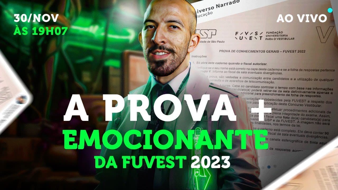 Thumbnail: RESOLUÇÃO MATEMÁTICA 2023 | 2° FASE DA FUVEST | CURSO REVISÃO AULA 03