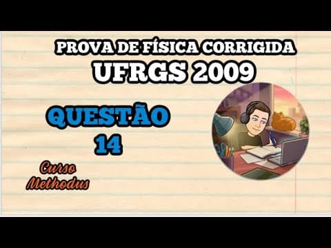 Thumbnail da aula: 14 de 2009 da prova de física da UFRGS - Uma casca esférica condutora de raio R isolada está