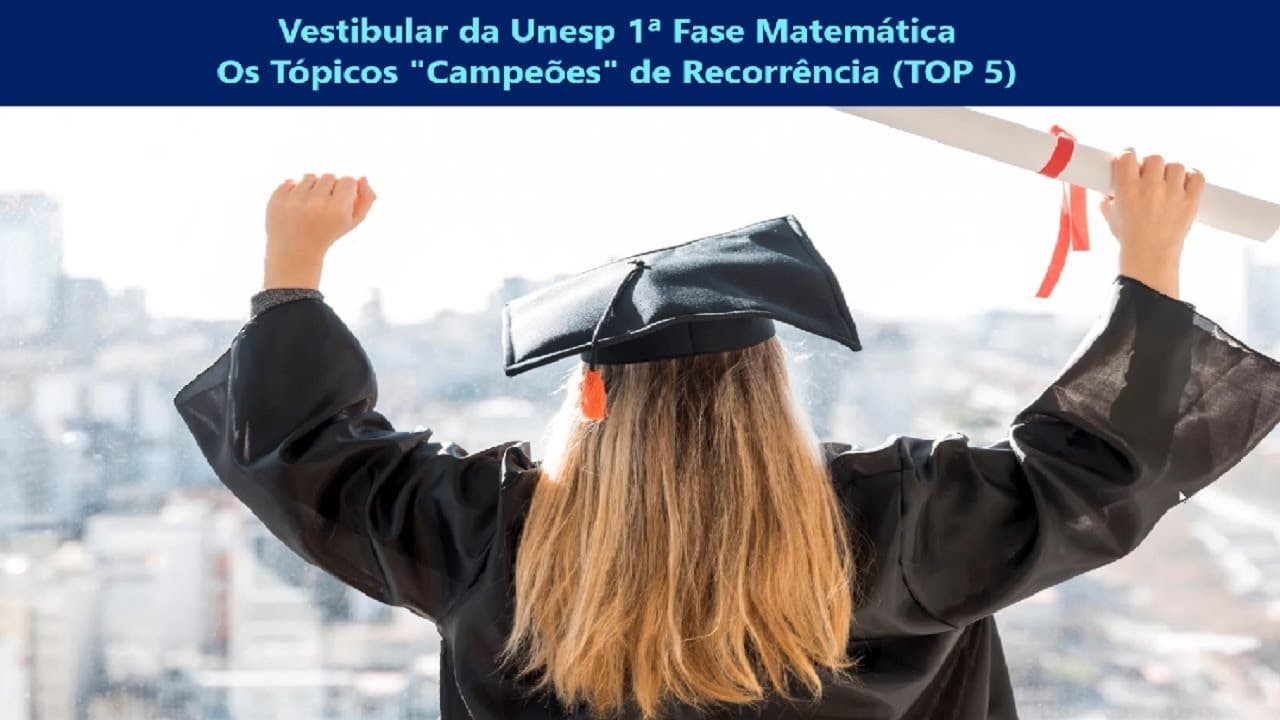Thumbnail: TOP 5 das questões mais cobradas no vestibular da Unesp de  Matemática na primeira fase