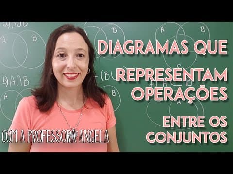Thumbnail da aula: Diagramas que representam operações entre os conjuntos - Professora Angela