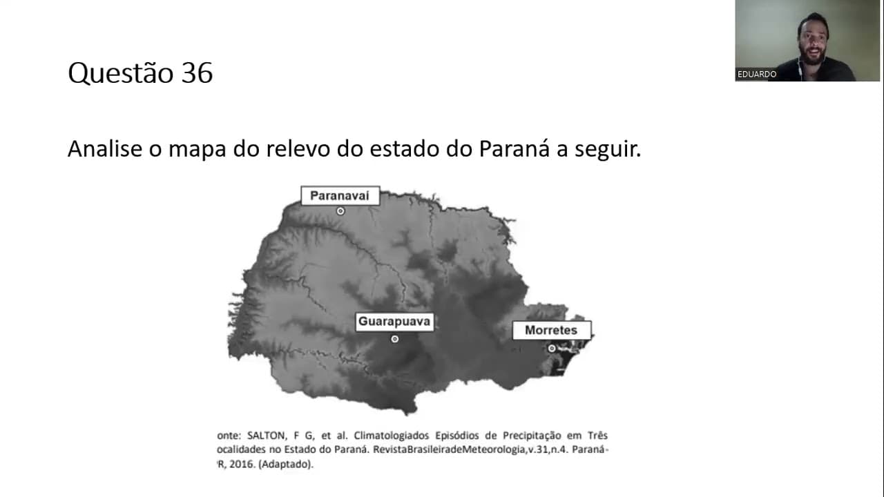 Thumbnail: Resolução Geografia FEMPAR/Mackenzie 2024 - Professor Eduardo Agostinho