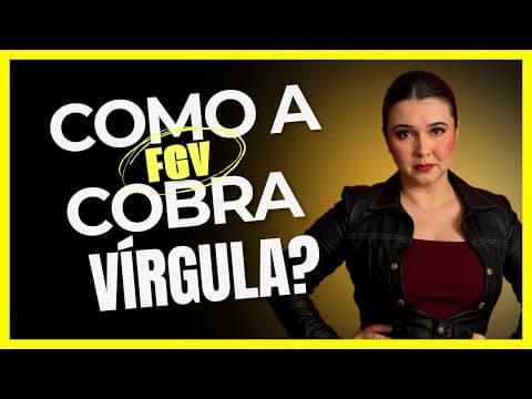 Thumbnail da aula: Vírgula na prova da FGV: entenda como a banca pensa. - Professora Pamba
