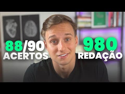 Thumbnail da aula: ESTRATÉGIA de PROVA no PRIMEIRO DIA do ENEM (+80 acertos e +960 pontos)