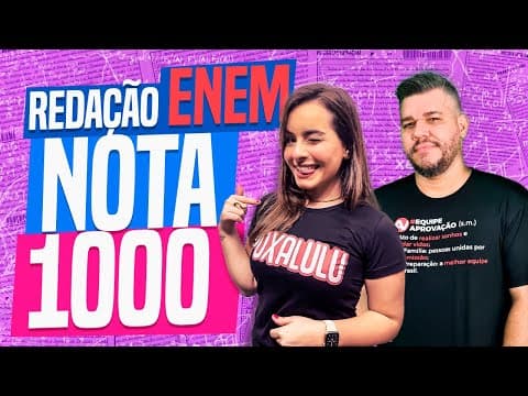 Thumbnail da aula: Como tirar 1000 na REDAÇÃO DO ENEM! feat. Poxa Lulu