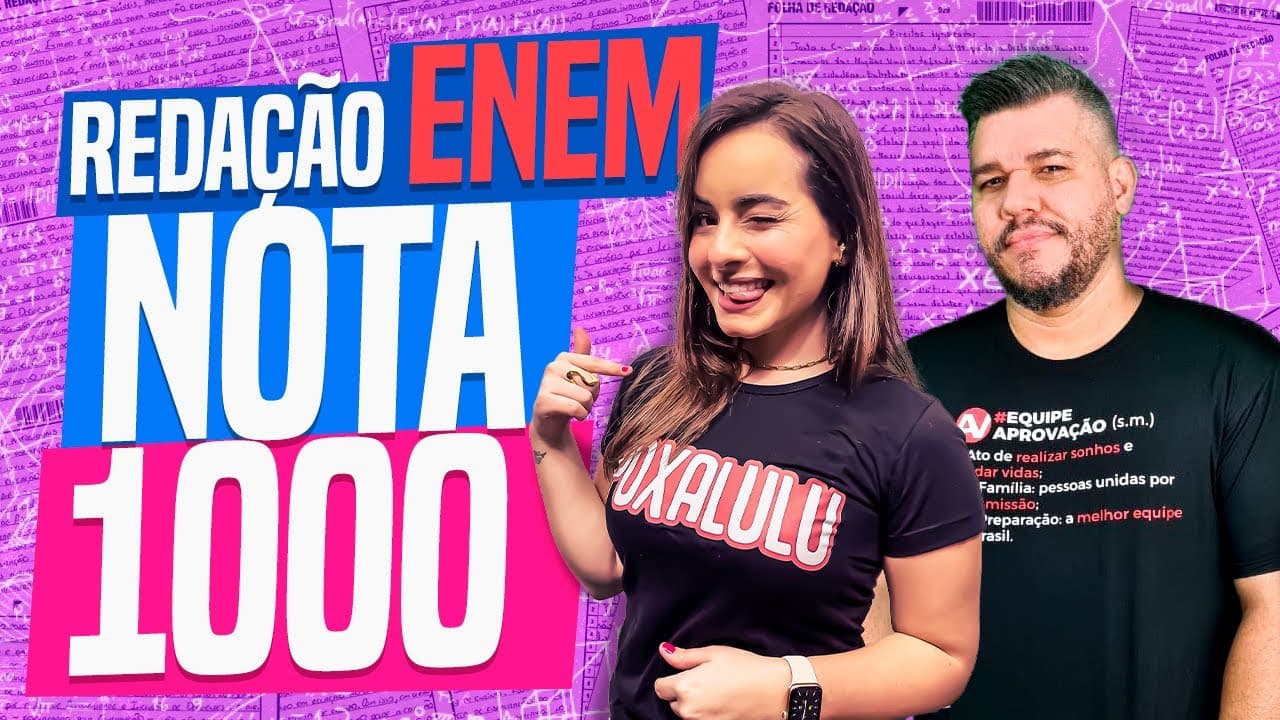 Thumbnail: Como tirar 1000 na REDAÇÃO DO ENEM! feat. Poxa Lulu