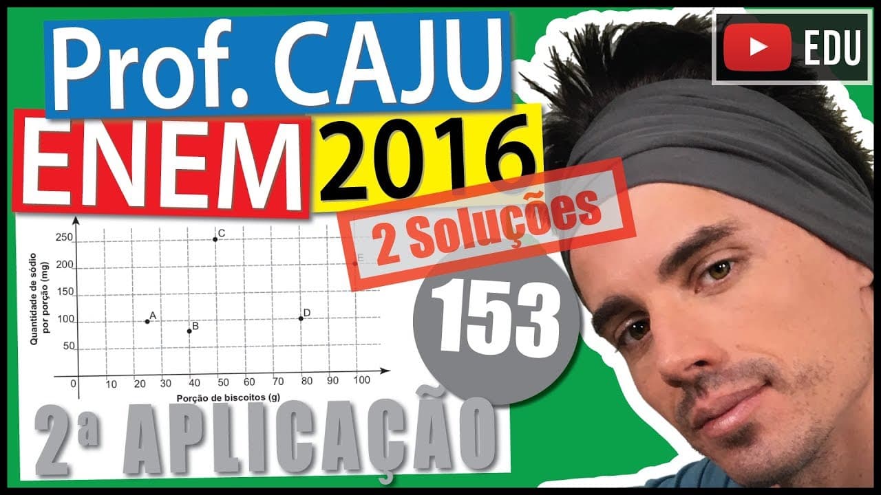 Thumbnail: [ENEM 2016 2Ap] 152 📓 RAZÃO E PROPORÇÃO O sódio está presente na maioria dos alimentos
