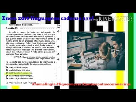 Thumbnail da aula: Questão 29 Enem 2019 linguagens caderno azul