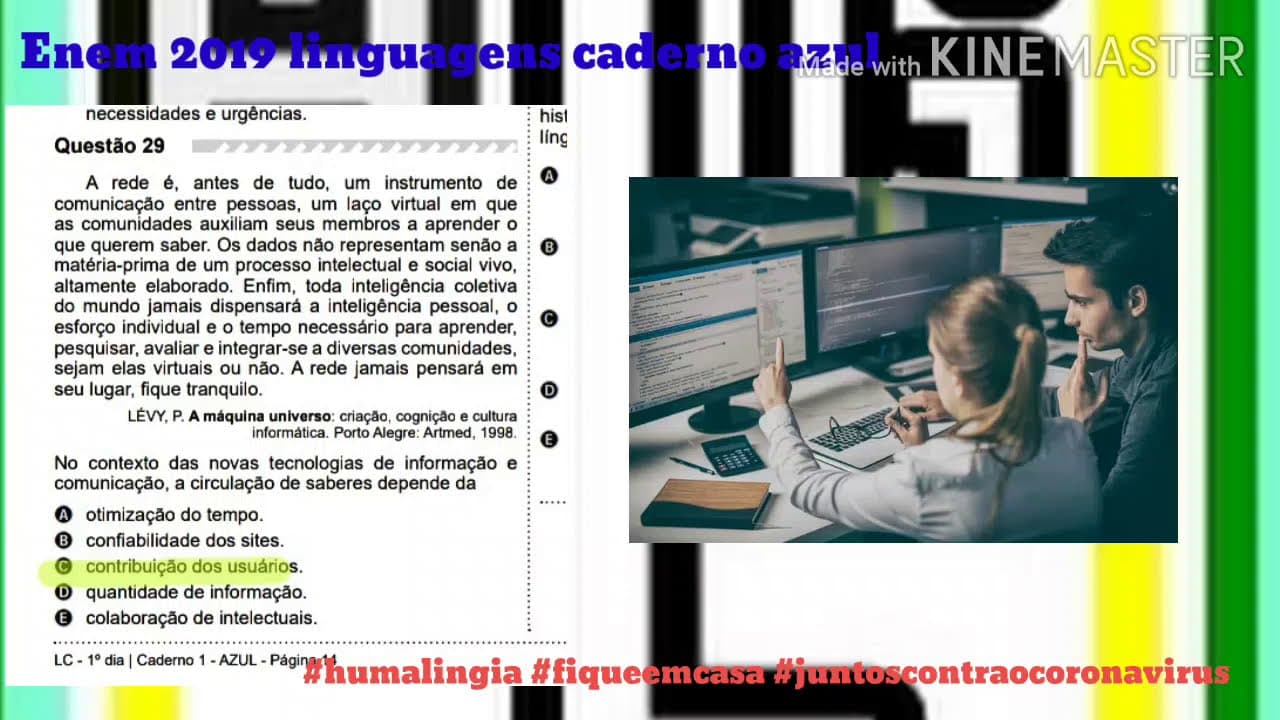 Thumbnail: Questão 29 Enem 2019 linguagens caderno azul
