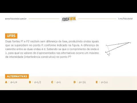Thumbnail da aula: Lista 03 EXEMPLO 36 Interferência