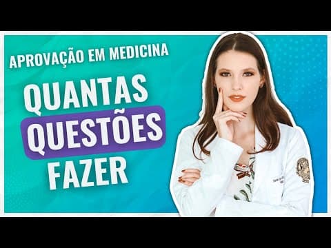 Thumbnail da aula: Quantas QUESTÕES por DIA para passar em MEDICINA na federal | Sarah Schollmeier