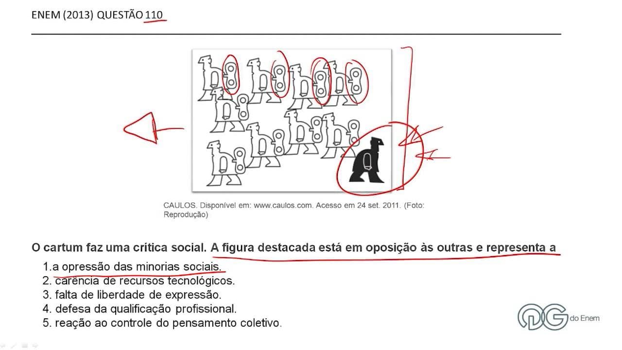 Thumbnail: Português - Análise de cartum - Informação Implícita - Subentendido - ENEM