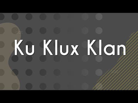 Thumbnail da aula: Ku Klux Klan - Brasil Escola