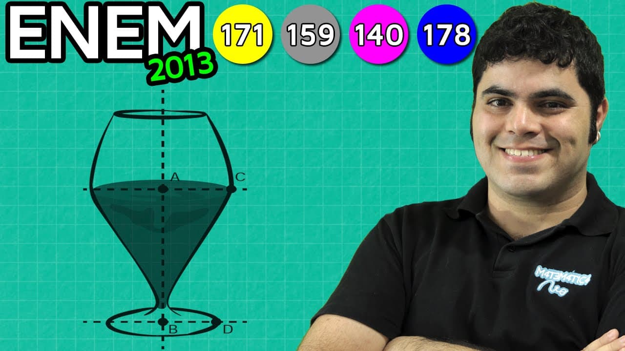 Thumbnail: ENEM 2013 Matemática #43 - Razão entre Lado da Bandeja e Base do Copo