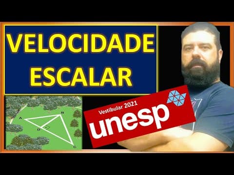 Thumbnail da aula: Unesp 2021 #76 - Velocidade escalar média e relações métricas do triângulo retângulo