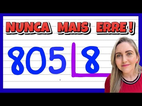 Thumbnail da aula: NUNCA MAIS ERRE DIVISÃO! APRENDA COMO FAZER DIVISÃO!